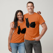 T-shirt Deux grands chats noirs (Unisexe)