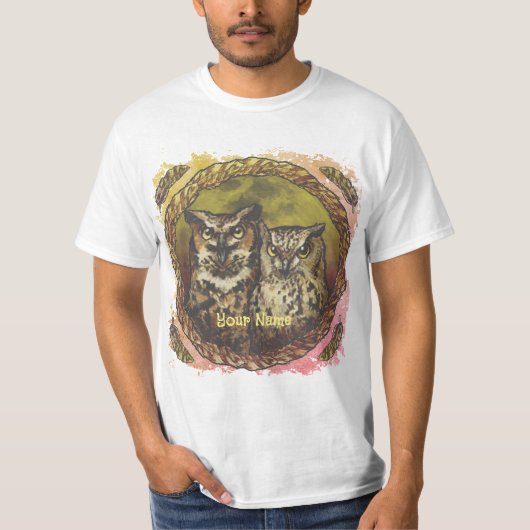 T-shirt Deux hiboux (Devant)