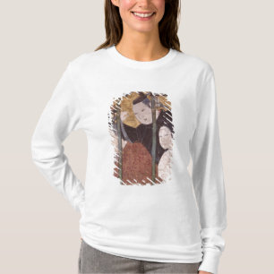 T-shirt Deux hommes et femme derrière la tente, écran de