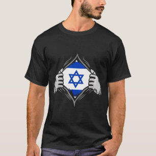 T-shirt Deux mains déchirant le drapeau d'Israël