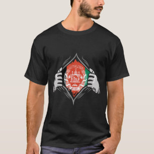 T-shirt Deux mains déchirent le drapeau de l'Afghanistan