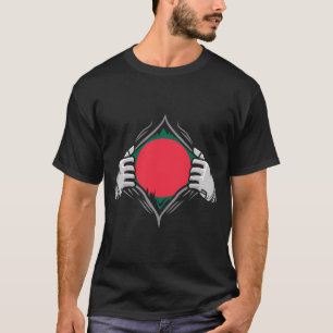 T-shirt Deux mains déchirent le drapeau du Bangladesh