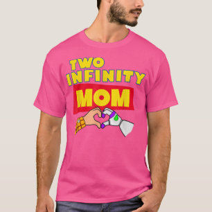 T-shirt Deux Mère Infinie Et Au-Delà De 2E Famille Anniver
