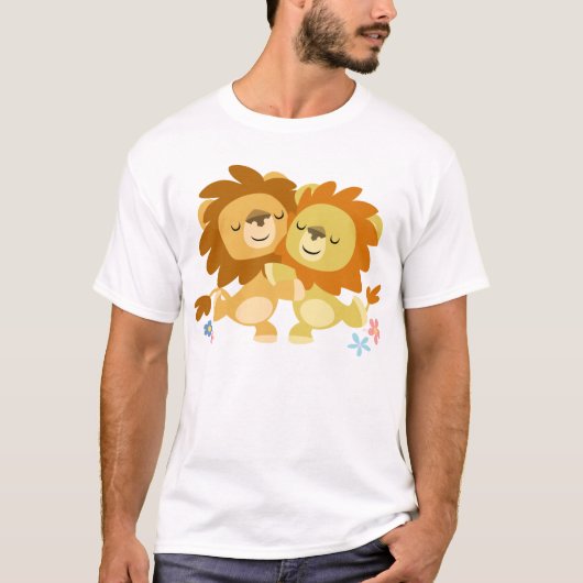 T-shirt deux mignonnes caricatures Lions Tango Enf (Devant)
