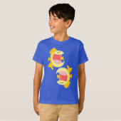 T-shirt deux mignonnes cartons de poisson enfants (Devant entier)