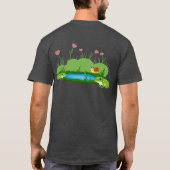 T-shirt Deux mignonnes grenouilles et un escargot assis au (Dos)