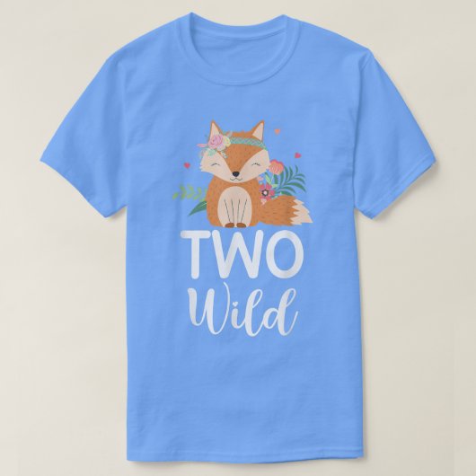 T-shirt Deux Mignonnes Sauvages 2e Anniversaire Fille De L (Design devant)