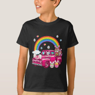T-shirt Deux Mignons Hérisson De Lapin Sur Camion Chasse P
