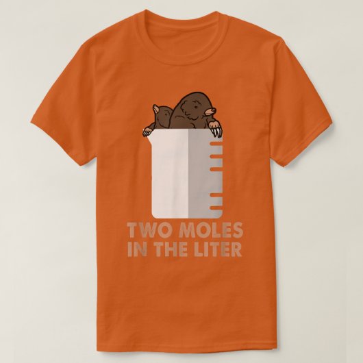 T-shirt Deux Moles Par litre - Chimie Drôle Science (Design devant)