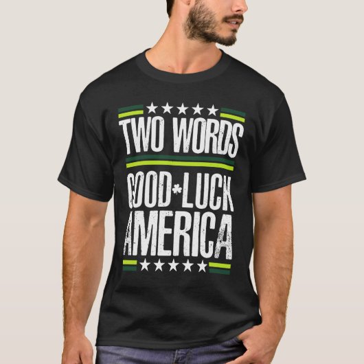 T-shirt Deux mots Bonne chance America St Patrick's Day (Devant)