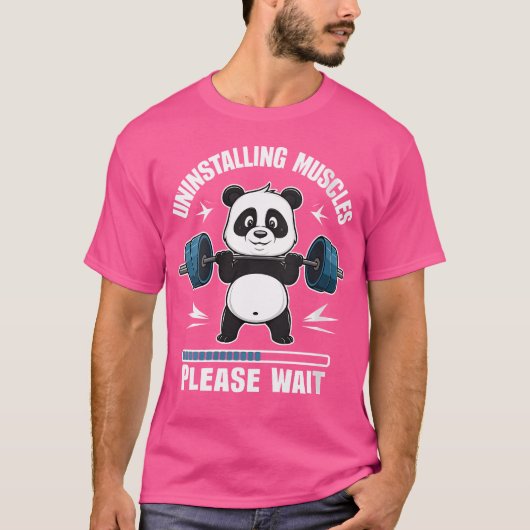 T-shirt Deux Muscle Construction Fitness Panda Poids Lifti (Devant)
