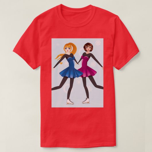 T-shirt Deux patineuses (Design devant)
