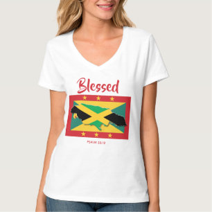 T-shirt Deux Patrimoine JAMAICA GRENADA Écriture chrétienn