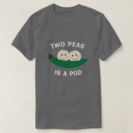 T-shirt Deux petits pois dans un morceau (Design devant)