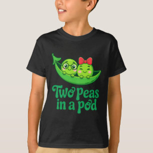 T-shirt Deux petits pois dans une cosse de grossesse Révél
