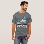 T-shirt Deux Pigeons Cool Restent Coo Birding Design Pour (Devant entier)