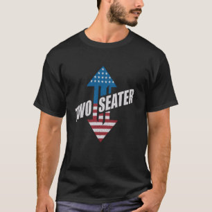 T-shirt Deux places Funny USA 4 juillet 2024 White Trash P