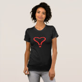 T-shirt Deux points de question Cardiaque (Devant entier)