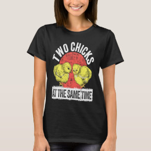 T-shirt Deux poules Humour de jeu de mots animal Sarcasme