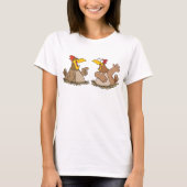T-shirt deux poulets parlants (Devant)