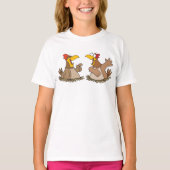 T-shirt deux poulets parlants (Devant)