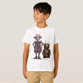 T-shirt Deux robots de l'enfant drôle (Devant entier)