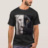 T-shirt Deux Rois : La Feline et le Lion (Devant)