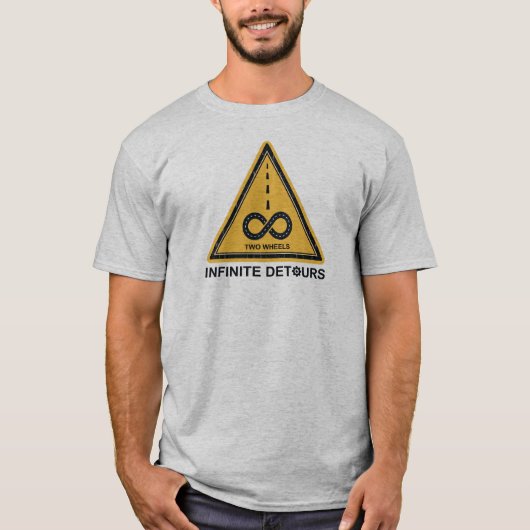 T-shirt Deux roues, détours infinis en cyclisme (Devant)