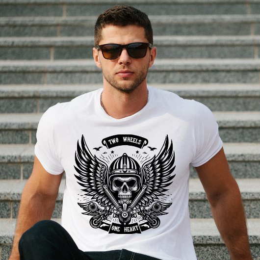 T-shirt Deux roues Un Heart Biker