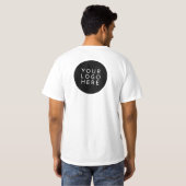 T-shirt DEUX SIED VOTRE LOGO Custom Company Staff (Dos entier)