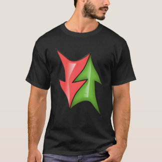 T-shirt Deux signes qui montrent le sens Un vert vers le h