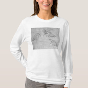 T-shirt Deux têtes des mâles, un chef d'une daine
