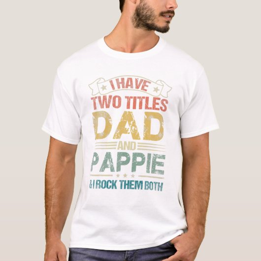 T-shirt Deux Titres Papa Et Pappie (Devant)