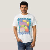 T-shirt Deux toucans ondulés (Devant entier)