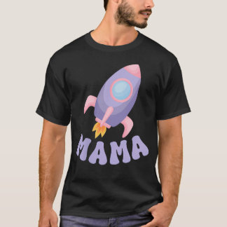 T-shirt Deux vers la Lune Maman de l'Astronaute Fille Anni