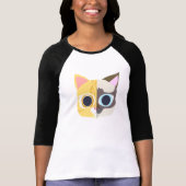 T-shirt deux visages d'un chat (Devant)