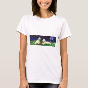 T-shirt Deux wheatens sous la lune