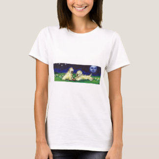 T-shirt Deux wheatens sous la lune