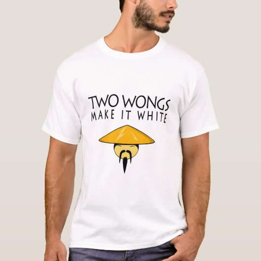 T-shirt Deux Wongs Peuvent Le Faire Blanc (Devant)