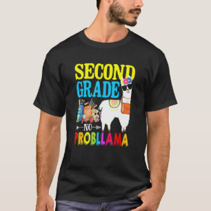 T-shirt Deuxième Année No Prob Llama Premier Jour Retour À