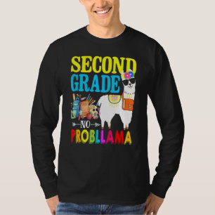 T-shirt Deuxième Année No Prob Llama Premier Jour Retour À