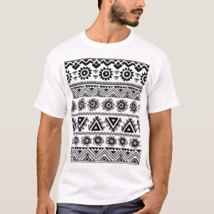 T-shirt Deuxième ethnie tribale, motif sans coutures.