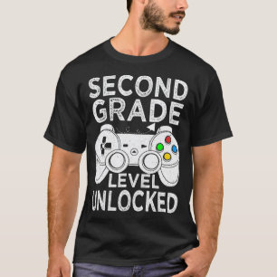T-shirt Deuxième niveau de niveau déverrouillé jeu vidéo R