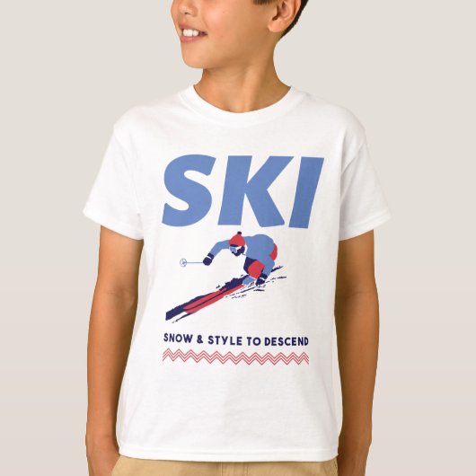 T-shirt Dévaler Les Pistes Avec Style (Devant)