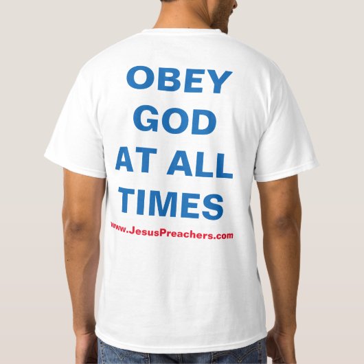 T-shirt d'évangélisation de Dieu de crainte/Dieu (Dos)