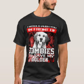 T-shirt Devant Les Zombies Pour Sauver Le Chien D'Ailleurs (Devant)