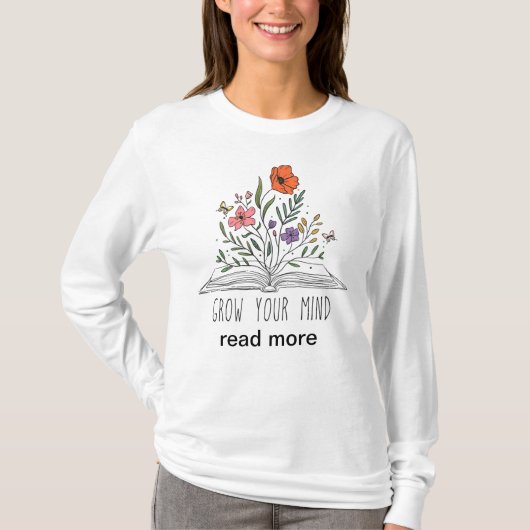 T-shirt développer votre esprit lire plus (Devant)