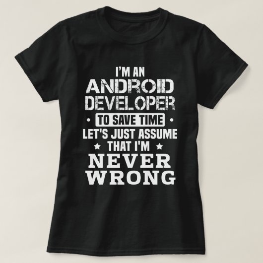T-shirt Développeur Android (Design devant)