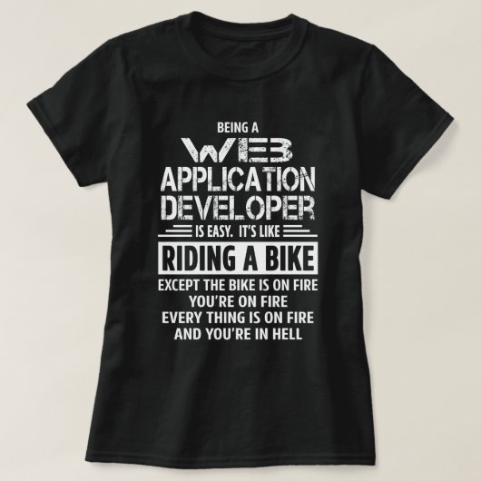T-shirt Développeur d'applications Web (Design devant)