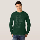 T-shirt Développeur de code source (Devant entier)